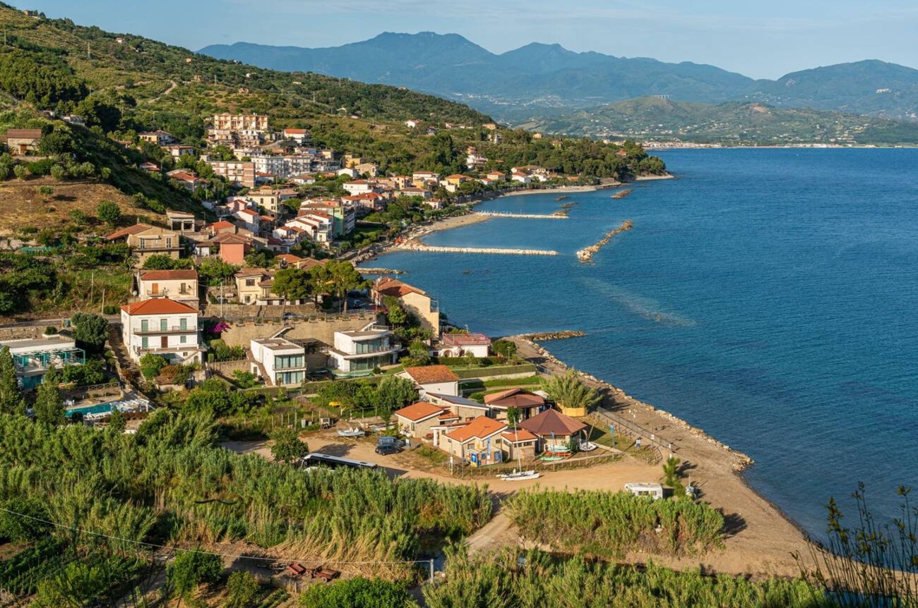 Costa e colline del Cilento viste dall'alto