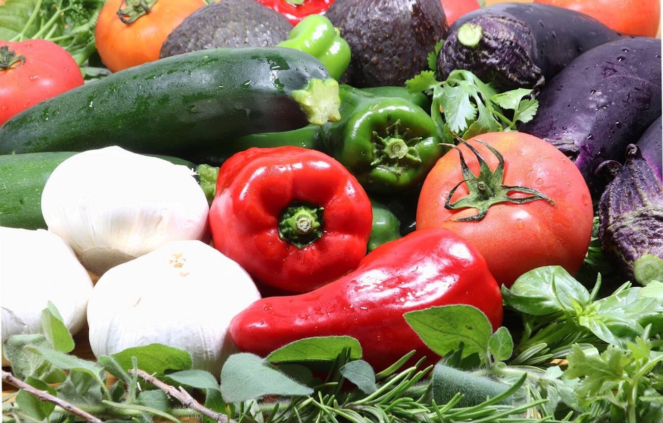 Verdure fresche della Dieta Mediterranea